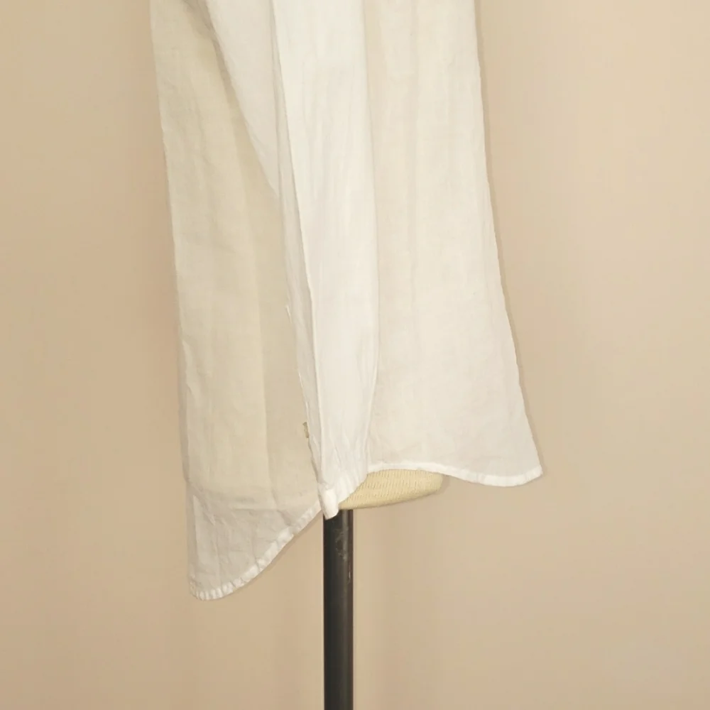NWT J Crew Semi-sheer White Cotton Popover Blouse, Size XXXS